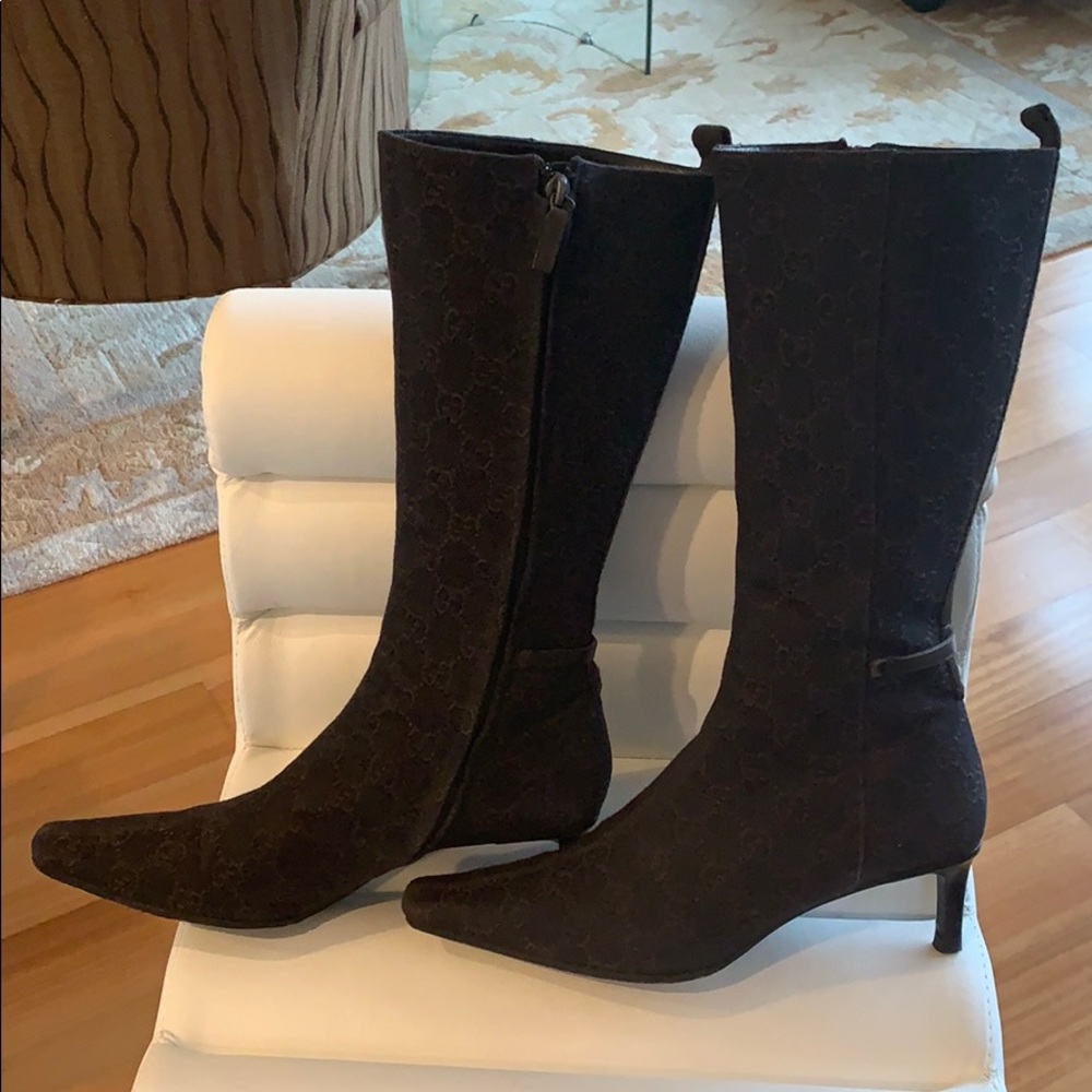 Gucci brown boots size 7 1/2